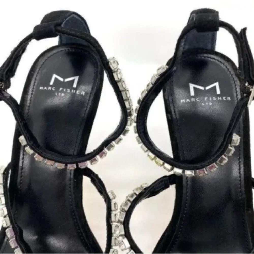 Marc Fisher Women's Dezzi Embellished Strappy High Heel Sandals Size 9 New